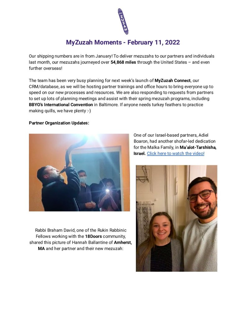 thumbnail of MyZuzah Moments – February 11, 2022